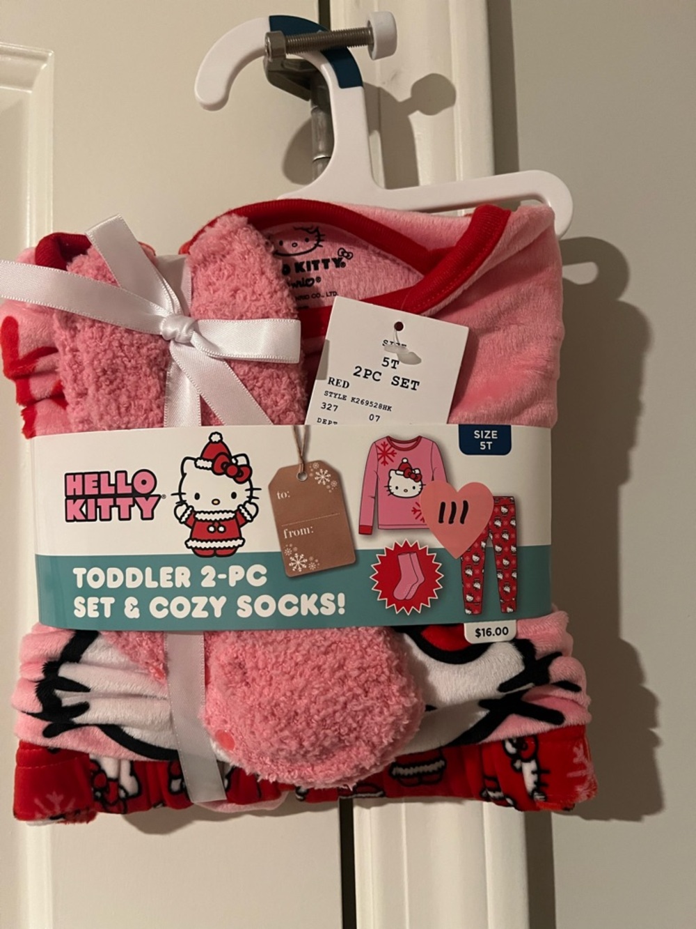 Hello Kitty Pink & Red Toddler Pajama Set with Matching Socks